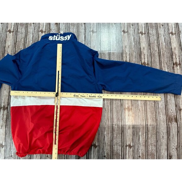 Stussy Quarter Zip Windbreaker Jacket w/ Kangaroo Pocket Size M - Picture 3 of 8